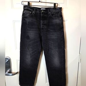 Boyish Button‎ Fly Tommy Style Distressed Black Jeans Size 29
